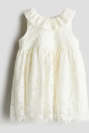 H&M Abito in pizzo con colletto a volant