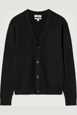 H&M CARDIGAN IN COTONE TESTURIZZATO CON SCOLLO A V