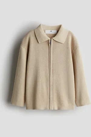 H&M Cardigan in maglia a coste con cerniera