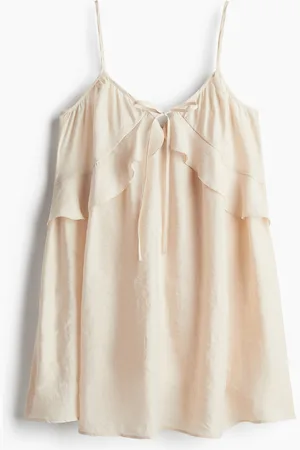 H&M Abito lungo in misto modal con volant