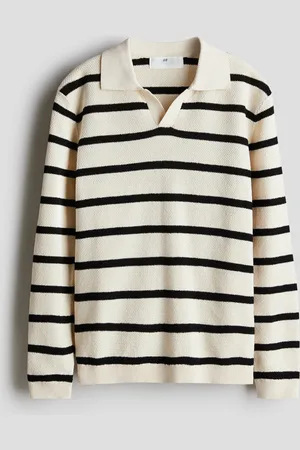 H&M Pullover in maglia strutturata con colletto polo