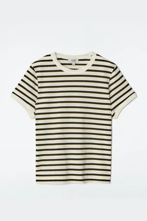H&M T-SHIRT RINGER CON BORDI A CONTRASTO