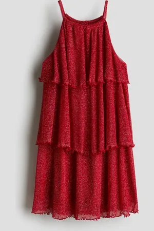 H&M Abito a balze glitter