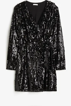 H&M Abito incrociato con paillettes