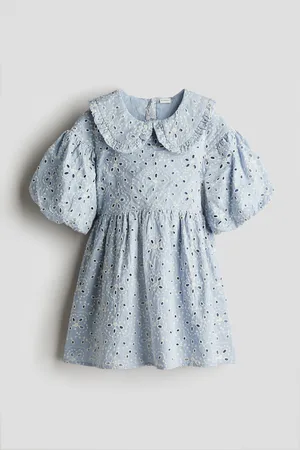 H&M Abito in cotone con sangallo
