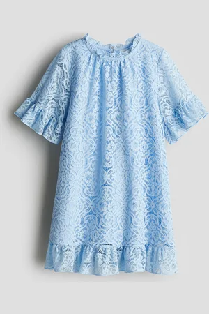 H&M Abito in pizzo con bordi a volant