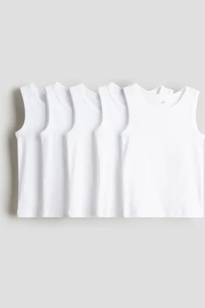 H&M Canotte in cotone 5 pezzi