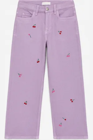 H&M Pantaloni in denim con ricami