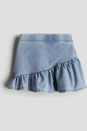 H&M Gonna effetto denim con volant
