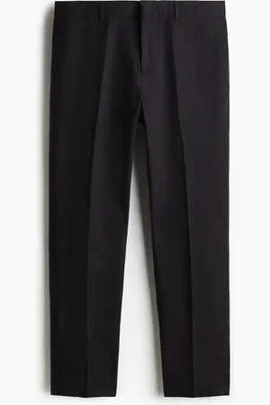 H&M Pantaloni da completo in lino Slim Fit