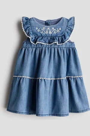 H&M Abito in denim con ricami