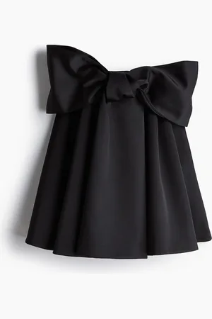 H&M Miniabito in satin con fiocco davanti