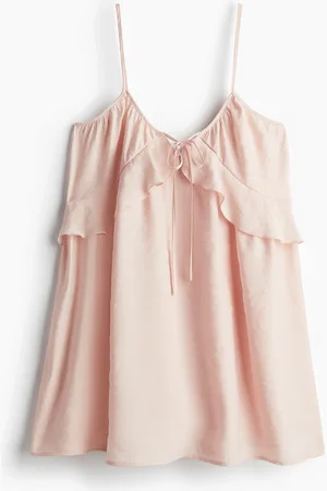 H&M Abito lungo in misto modal con volant