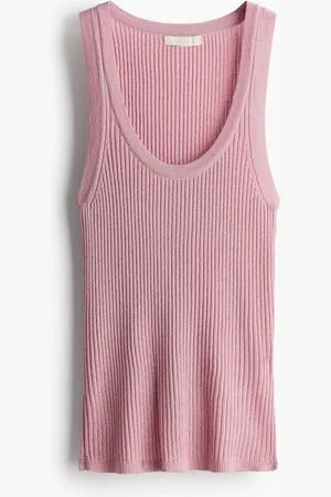 H&M Canotta in maglia a costine glitter