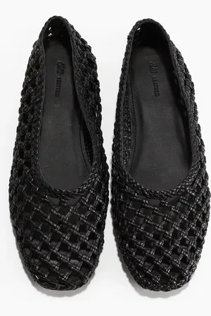 H&M Ballerine in pelle intrecciata