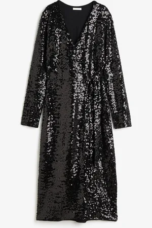 H&M Abito incrociato con paillettes