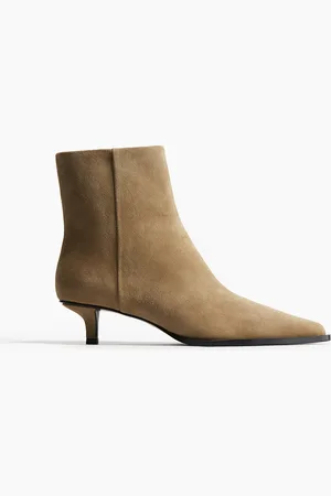 H&M Pointed suede ankle boots