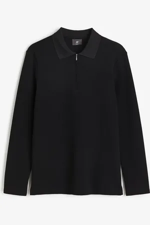 H&M Polo in tessuto neoprene con cerniera Slim Fit