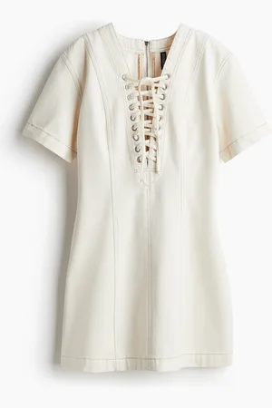 H&M Abito in denim con lacci