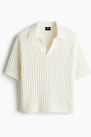 H&M Polo in maglia a coste Loose Fit