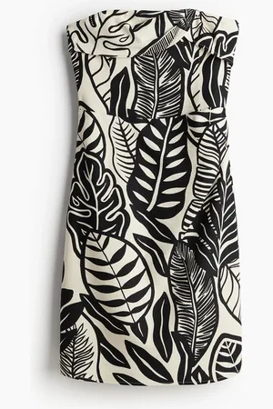 H&M Abito a fascia in misto lino