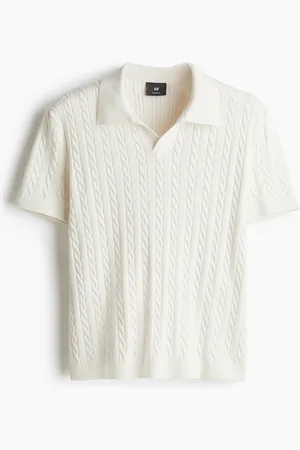 H&M Polo in maglia a trecce Regular Fit