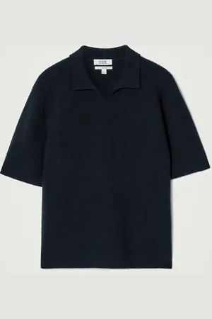 H&M POLO IN MAGLIA BOUCLÉ CON COLLETTO APERTO