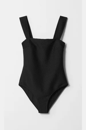H&M Costume da bagno in tessuto lavorato con scollo quadrato