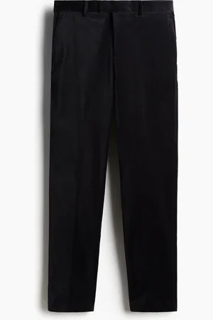 H&M Pantaloni Cropped in velluto Slim Fit