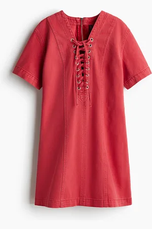 H&M Abito in denim con lacci