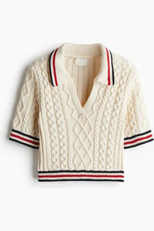 H&M Polo in maglia a trecce