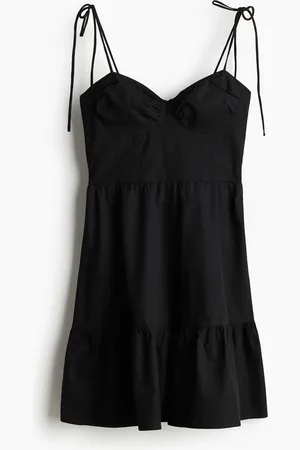 H&M Abito in popeline con laccetti in alto