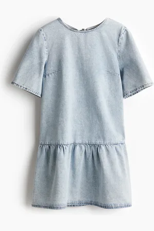 H&M Abito in denim con nastro da annodare