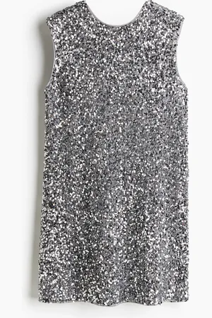H&M Abito con paillettes con laccetti dietro