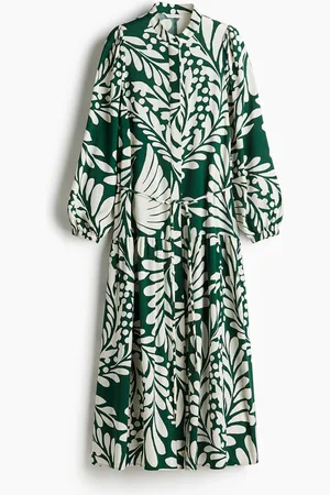 H&M Abito lungo con maniche a sbuffo