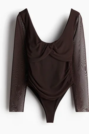 H&M Body drappeggiato in mesh