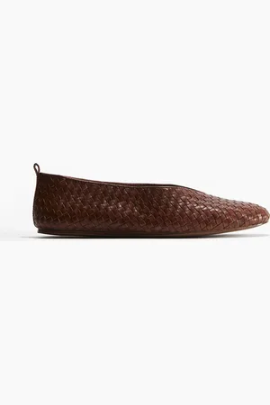 H&M Ballerine in pelle intrecciata