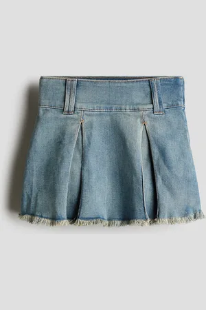 H&M Gonna in denim a pieghe
