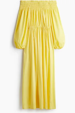 H&M Abito a spalle scoperte con smock in alto