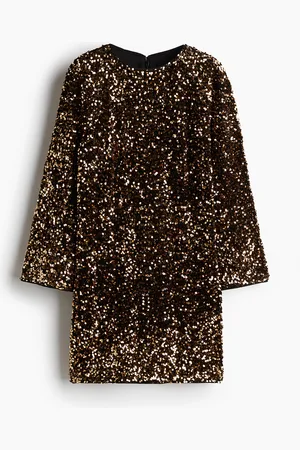 H&M Abito svasato con paillettes