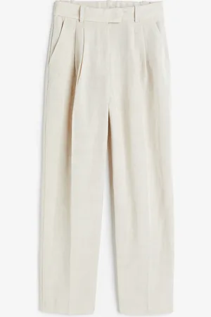 H&M Pantaloni a sigaretta in misto lino