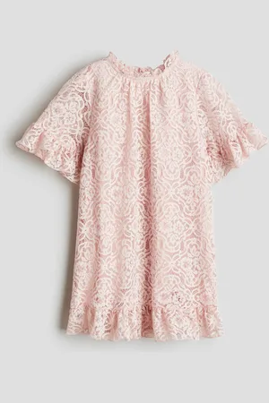 H&M Abito in pizzo con bordi a volant