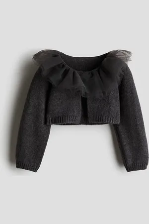 H&M Cardigan con colletto in tulle.