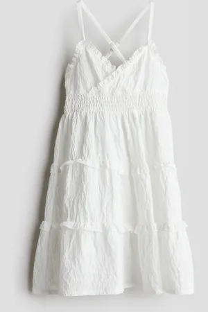 H&M Abito con bordi a volant e smock