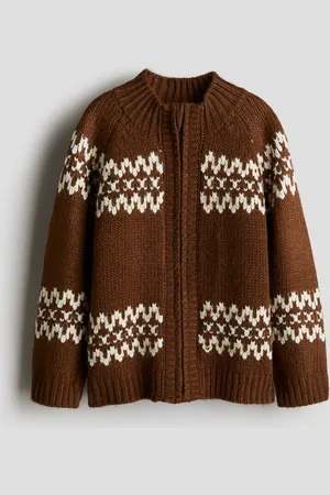 H&M Cardigan in maglia jacquard con cerniera