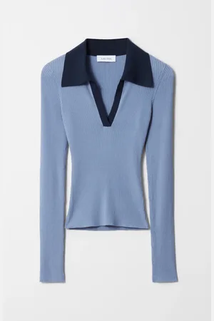 H&M Maglia in stile polo a coste