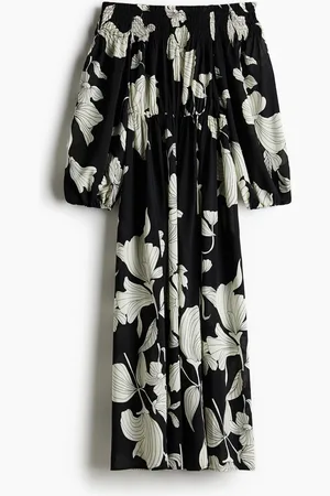 H&M Abito a spalle scoperte con smock in alto
