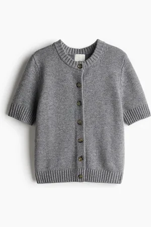 H&M Cardigan in lana a maniche corte