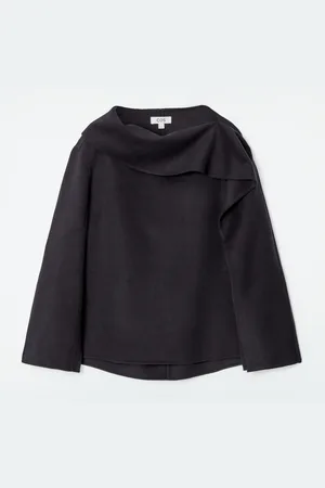 H&M MAGLIA ASIMMETRICA IN LANA DOPPIATA