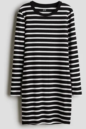 H&M Abito in jersey a costine